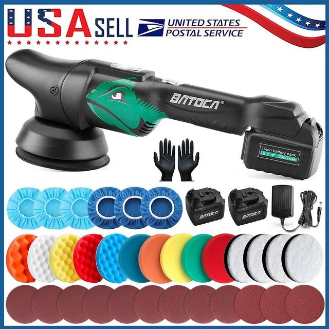 Cordless Car Polisher Buffer Sander BATOCA S2 Dual Action Polishing Machine 5in