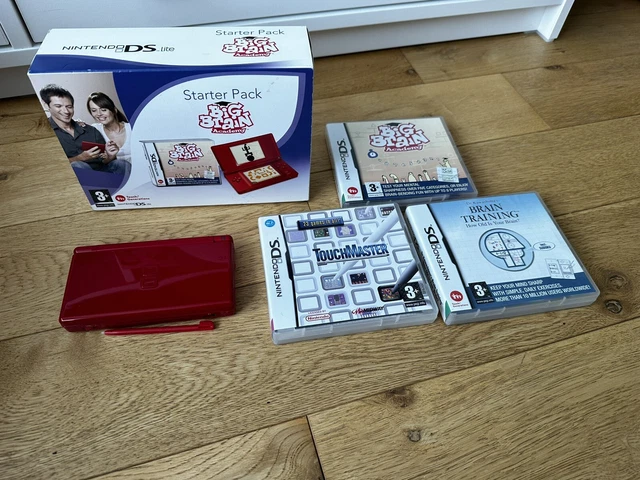 Official Ds NINTENDO DS LITE Red Handheld Console Inc Official Charger and 3 games ...