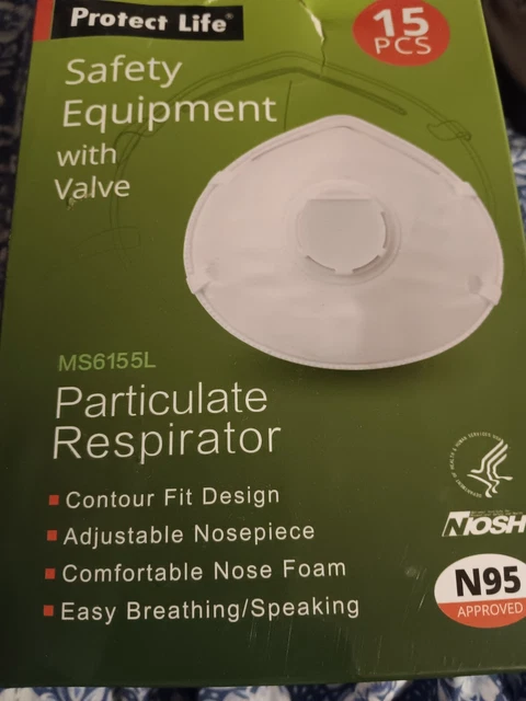  N95 Particulate Respirator Disposable Protective Mask box of 15 new 