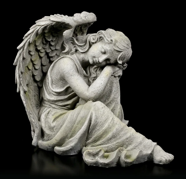 Ángel Figura de Jardín - Träumend - Decoración Fantasía Querubín Ángel Protector