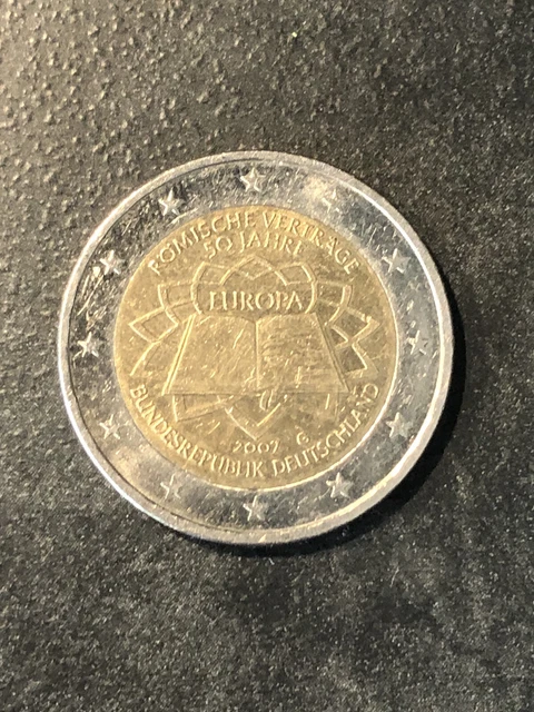2 Euro Römische Verträge 2007 F Wert 2 EURO MÜNZE 50 Jahre Römische Verträge Deutschland 2007 $320.72