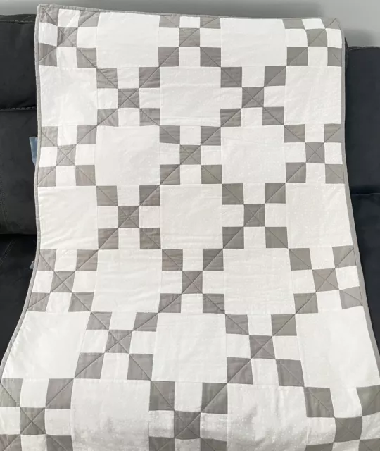 Handmade Patchwork Baby Blanket. One Of A Kind. Neutral Colours.GREAT GIFT IDEA