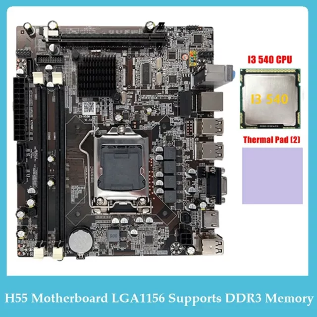 H55 Motherboard H55 Computer Motherboard +I3 540 CPU+Thermal Pad T7A51988