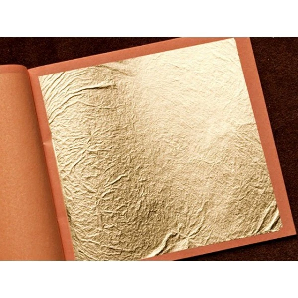100 Fogli Di Foglia Oro Finto Per Decorazione E Artigianato - 14x14 Cm, Ideale Per Dorature
