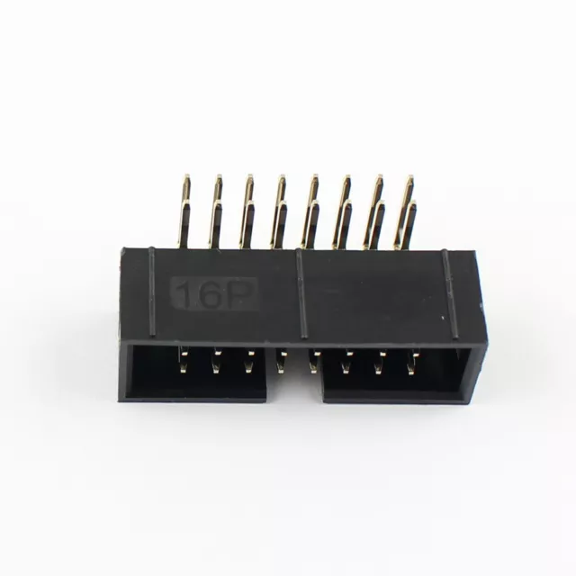 50Pcs 2.54mm 2x8 Pin 16 Pin Right Angle Male Shrouded IDC Box Header Connector 2