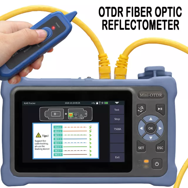 Fiber Touch Screen Optical Network Tester OTDR 1310/1550nm 26/24dB VFL OLS OPM