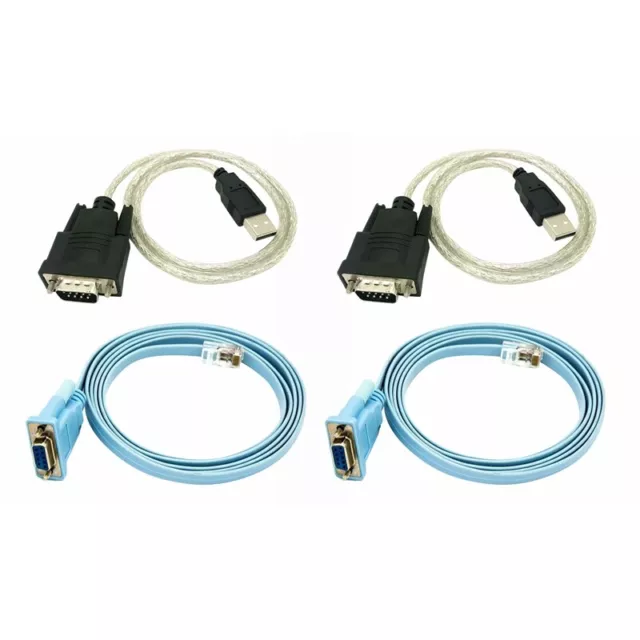 2 x cavo seriale RJ45 da Rj45 a DB9 e da RS232 a USB (2 in 1) CAT54406