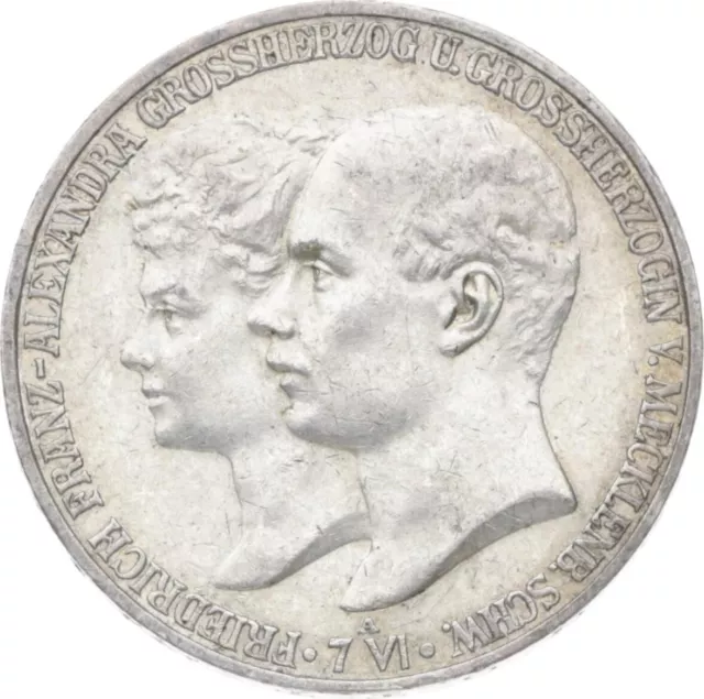 Mecklenburg-Schwerin - 5 Mark 1904 A - J. 87