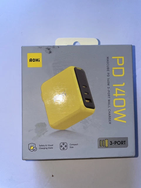 MAGCUBE 140W USB C Charger PD3.1 3-Port Gan+ Laptop Wall Charger ...