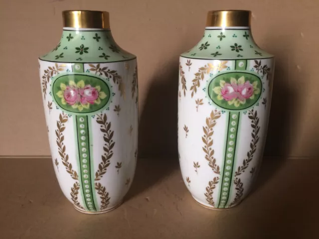 Paire de vases Art Déco porcelaine de Limoges