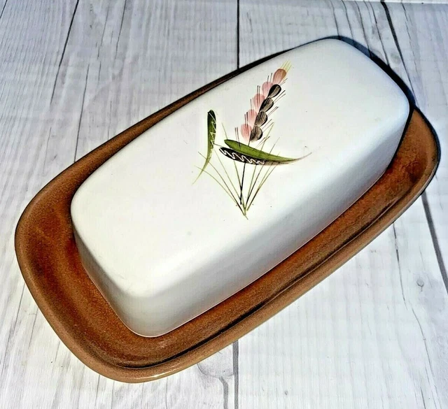 BUTTER DISH WITH Lid Denby Stoneware, Harvest Vintage Butter Dish RARE