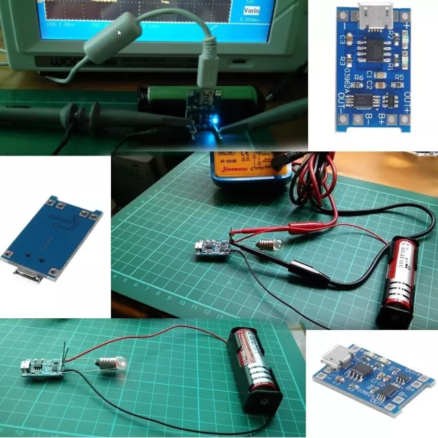 Modulo di carica e scarica per batterie al Litio 1A con protezione batteria 10pz 2