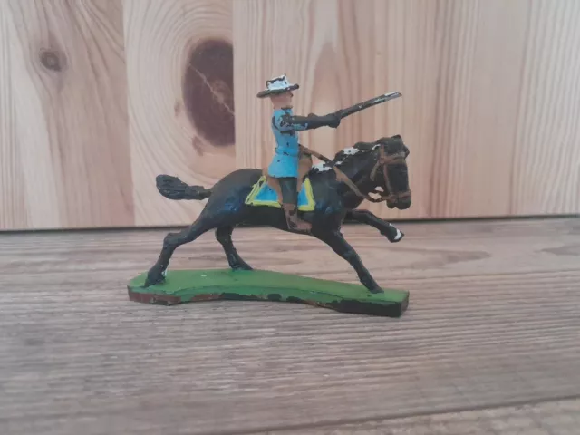 Figur, Vintage, Cowboy, Soldat auf Pferd, Reiter