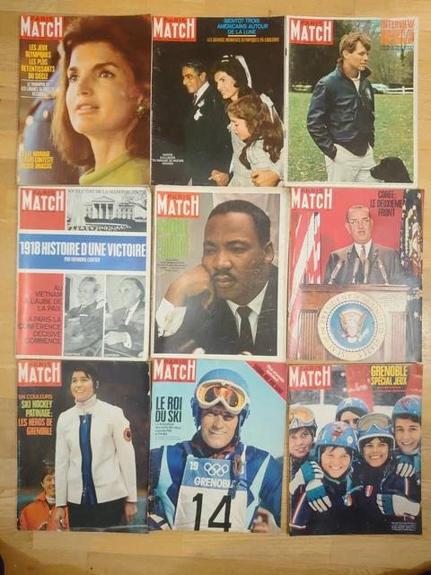 COLLECTION PARIS MATCH de l'année 1968 (presque complète 47 numéros
