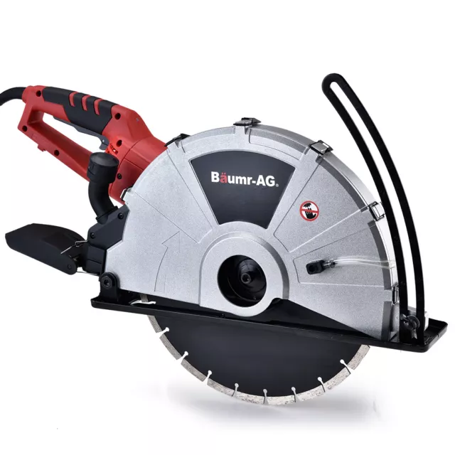 BAUMR-AG 2400W Electric Concrete Saw 355mm Demolition Cutter Wet Dry Demo Tool C