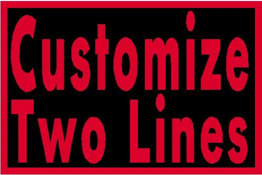 Custom Embroidered 4" x 4" Name Tag 2 LINES Patch With Hook & Loop Fastener #1