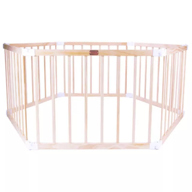 Tikk Tokk Little Boss Wooden Playpen - Hexagonal, Natural LBpp11N