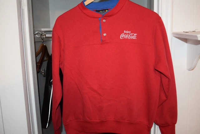 Coke Coca-Cola vtg 80s Sweatshirt Super Short Boxy Check Measurements