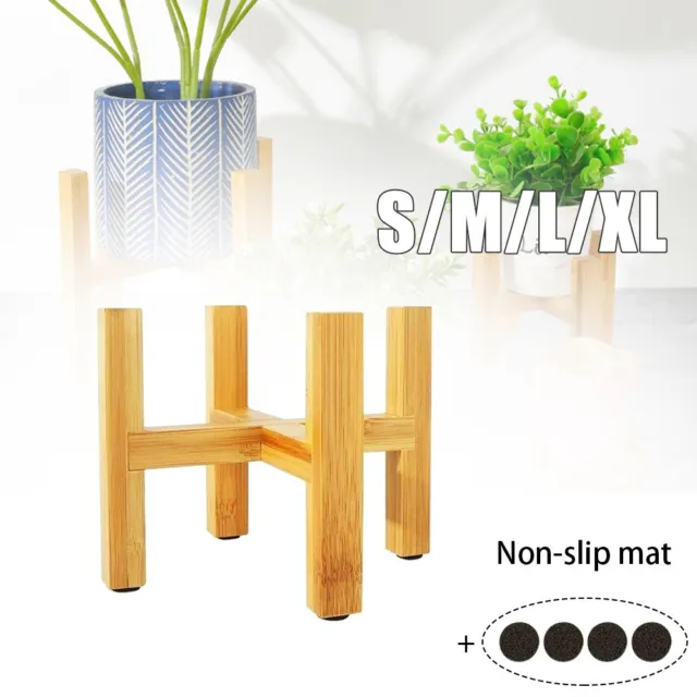 Porte-étagère pour plantes en bambou idéal pour petites plantes et plantes en