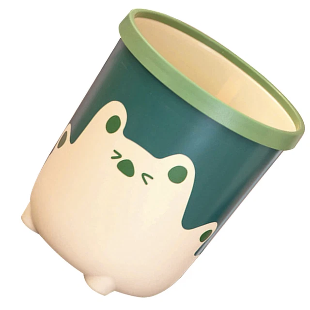 Poubelle Mignonne 2 Litres - Design Chat Kawaii Rose - Pour Chambre, Bureau, Enfant - En Plastique Léger