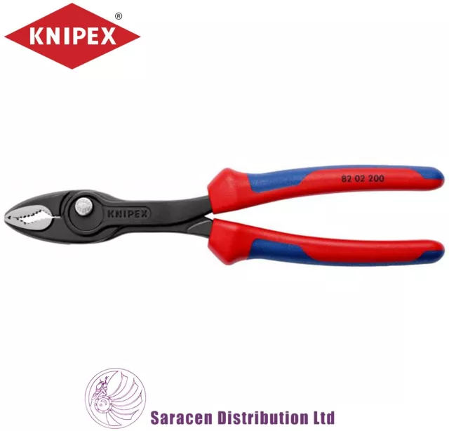 KNIPEX 200mm TWINGRIP SLIP JOINT PLIERS - 82 02 200