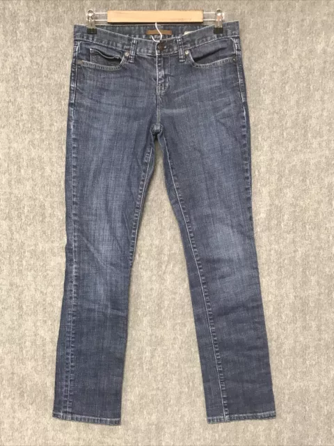 Gap Jeans Womens 6 Long Blue Low Rise Straight Leg Medium Wash Denim Stretch