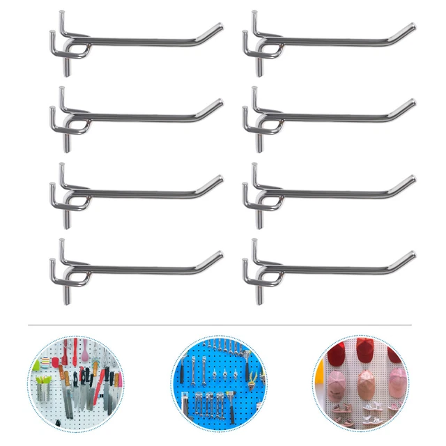 30 Crochets Métal Inox Pour Panneau Perforé, Lzijun, Argent, Fixation Murale