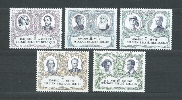 BELGIË BELGIQUE - 1980 YT 1978 à 1982 - TIMBRES NEUFS** MNH LUXE