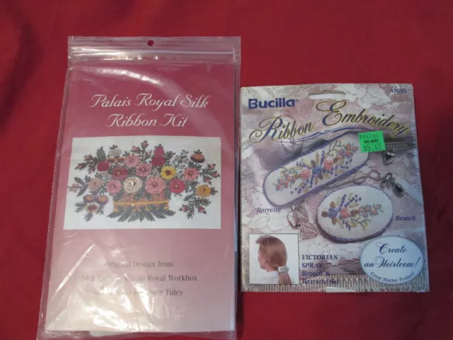 Bucilla~Bordado De Cinta~ Broche/Barra De Spray Victoriano Juego Y Kit Palais