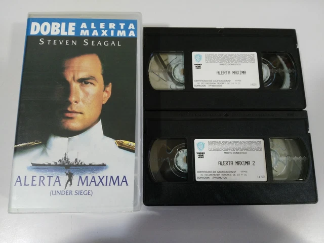 STEVEN SEAGAL ALERTE Maxima 1+2 Under Siege 2 X VHS Film Tape Castillan ...