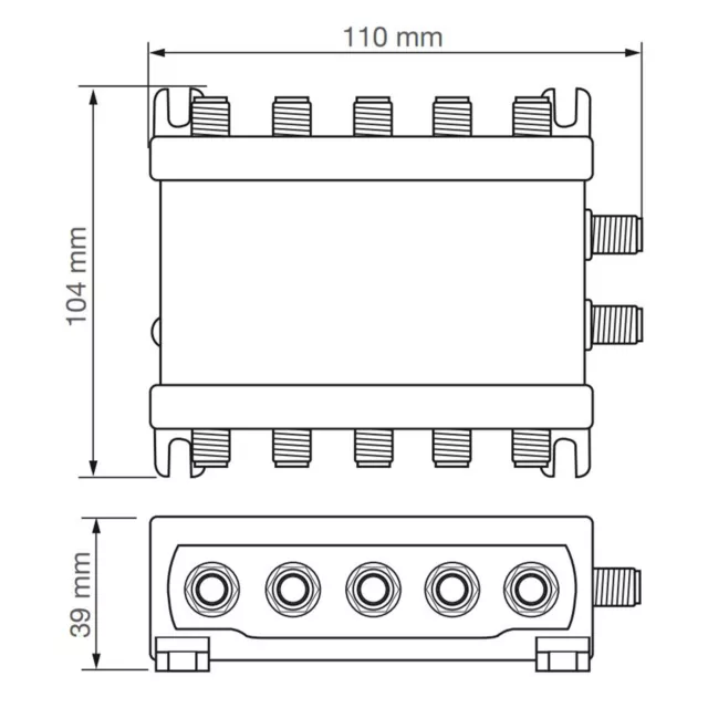 Multiswitch Ibrido 5 Cavi A.C.G. dCSS / SCR / Legacy Con 2 Derivate 2