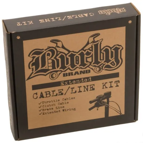 18-19" Ape Hanger Cable Kit Black Burly Brand B30-1275