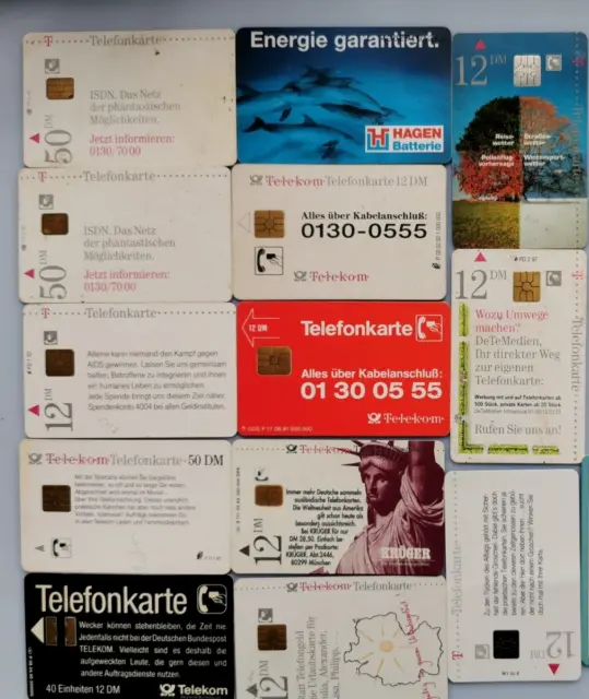 Konvolut Telefonkarten Deutschland Telekom in DM / 13 Stck.