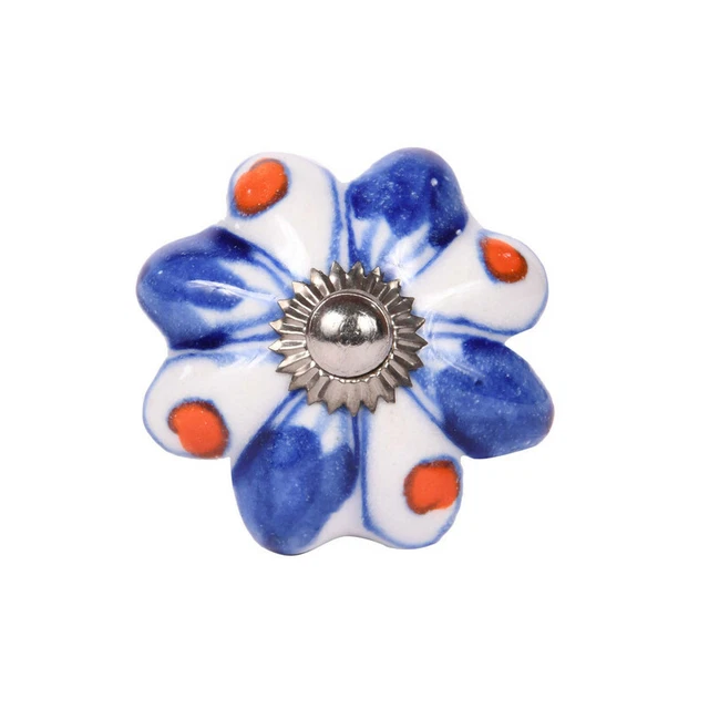 Céramique Floral Porte Boutons Armoire Tiroir Penderie Poignée de Traction 2