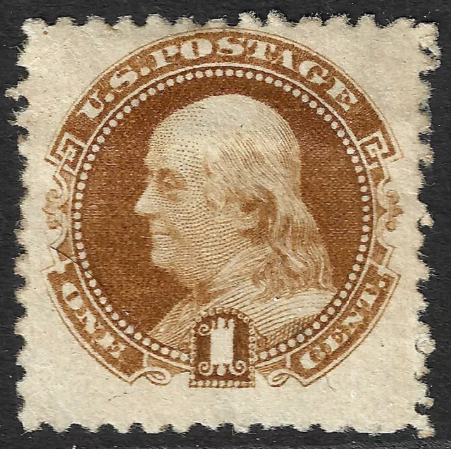 US Scott 133, 1880 Franklin, 1c buff, UNUSED NG *No Grill*