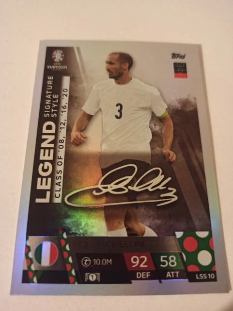 Carte Topps ONE OF ONE Giorgio Chiellini - Juventus 24/25 - Auto + Patch - Near Mint