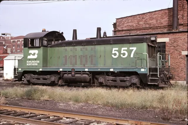 Burlington Northern (BN) - NW2 - #557 - Original 35mm Slide.