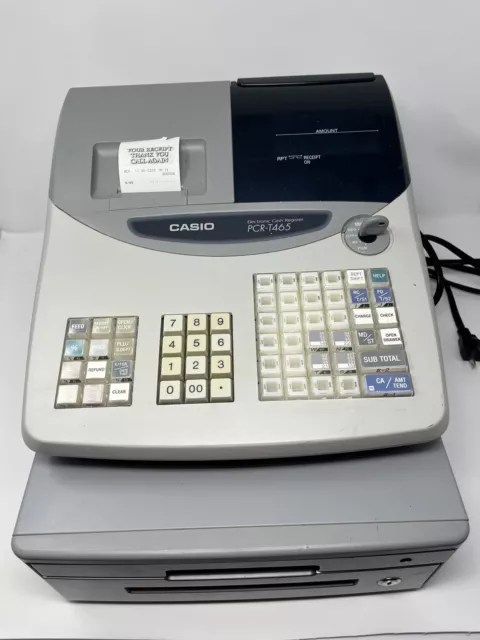 Casio Electric Cash Register PCR-T465 Fully Functional
