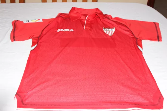 Camiseta  Futbol Oficial Vintage Del Sevilla Fc De Marca Joma Talla M