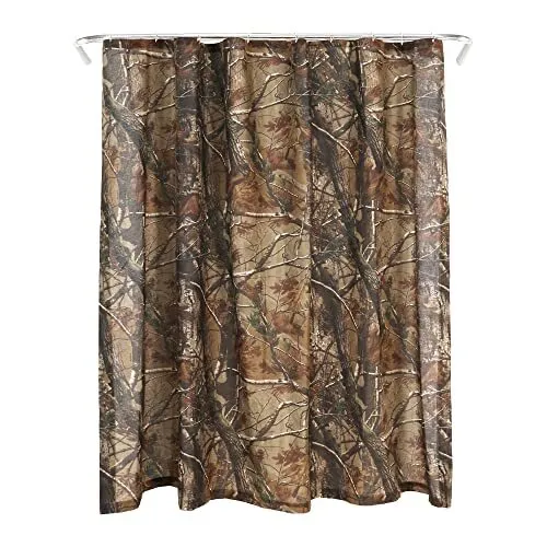 Visi-One Realtree All Purpose Camouflage Shower Curtain for Bathroom and Bath...