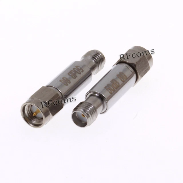 SMA Fixed Attenuator 50DB Male to Female 8GHz 2W Constant  RF Coaxial Attenuator