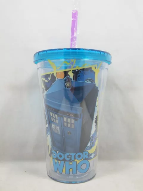 Vandor Doctor Who Dalek Cyberman 18oz Double Wall Acrylic Travel Tumbler Cup New