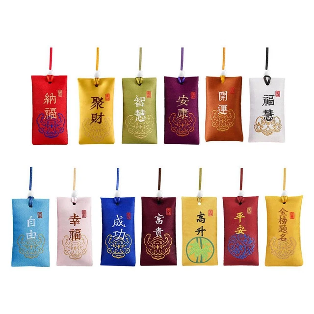 Spiritual Salt With Sachet,Buddhist Spiritual Salt Pouch Prayer Sachet Pouch'