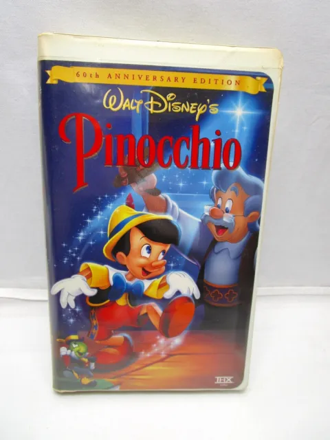 Walt Disney Pinocchio 60th Anniversary Edition VHS Movie Clamshell