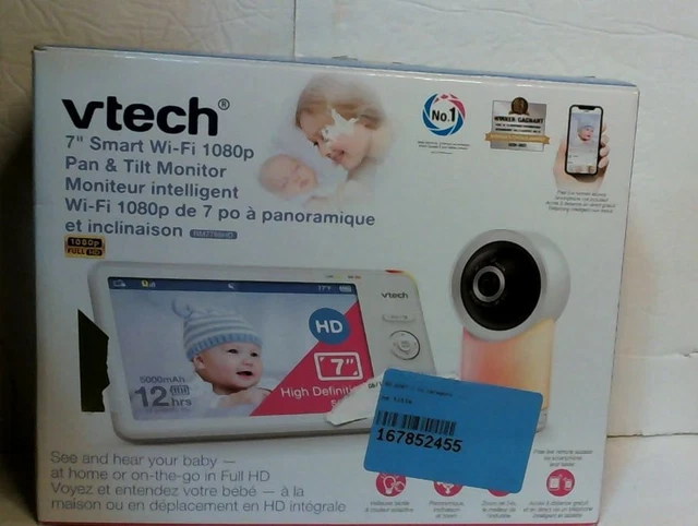 NEW OPEN BOX VTech 1080p Smart WiFi  Video Baby Monitor  7”  $229.99