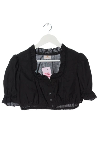 H.MOSER camicetta tradizionale donna taglia DE 40 nero look casual