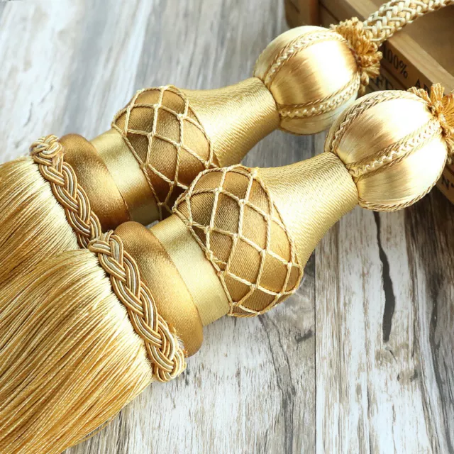 1 Pair Luxury Tassel Curtain Rope Tieback HoldBacks Tie Backs Home Decor 75cm