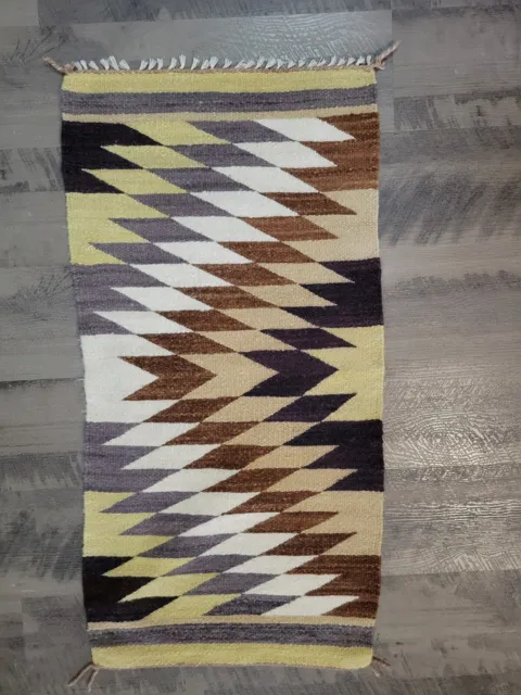 Navajo Indian rug, Gallup Throw style, small 19x39