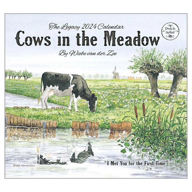 LEGACY 2024 CALENDAR Cows in the Meadow Calender Fits Wall Frame 26.31