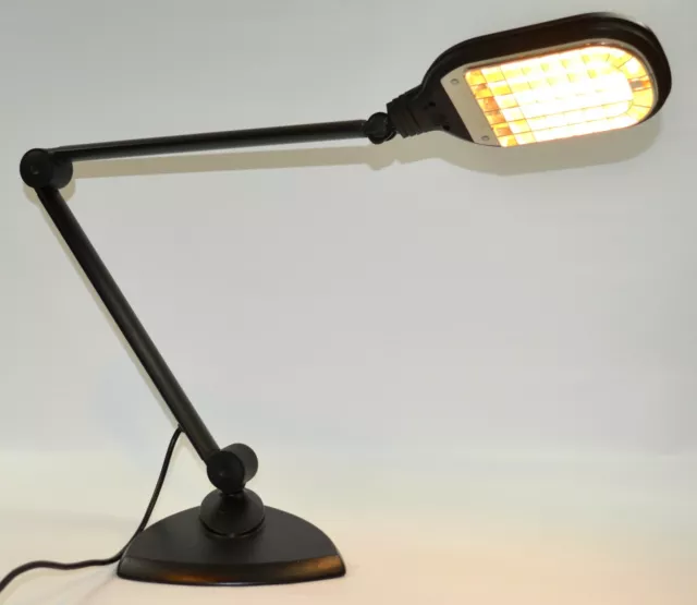 Vintage JOLT Industrial Fluorescent Articulating Desk Lamp (Black) Made in USA